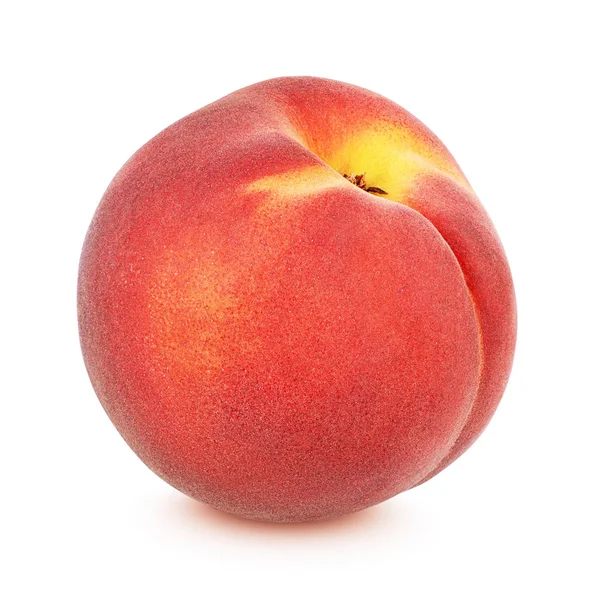 Червоний персик ізольований на білому тлі — стокове фото