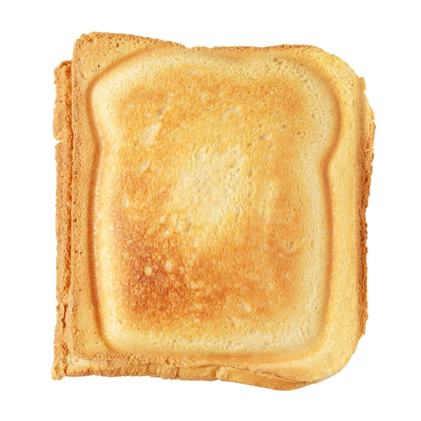 Pão torrado isolado sobre fundo branco — Fotografia de Stock