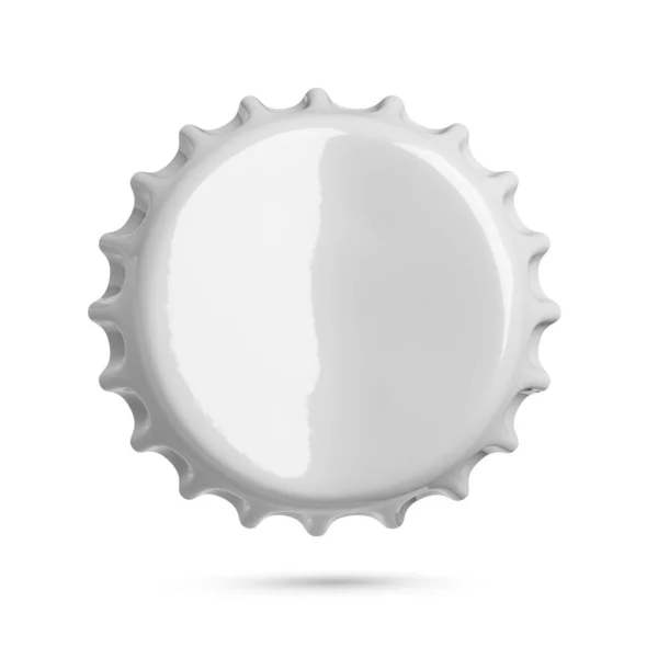 Gięty Szary Metalowy Soda Lub Koronka Piwa Izolowane Białym Tle — Zdjęcie stockowe