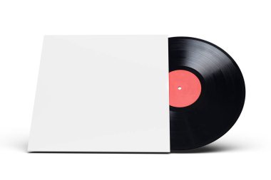 Beyaz arka planda karton kapakta plaklar var. Tasarım şablonunu düzenle