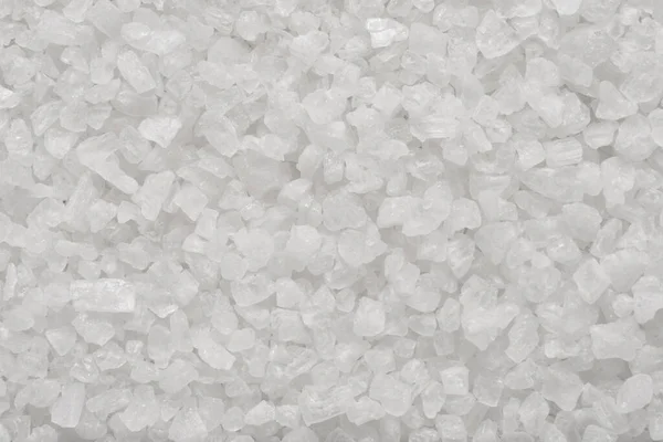 Grova Havet Salt Granulat Närbild Makro Skott Bakgrund Eller Struktur — Stockfoto