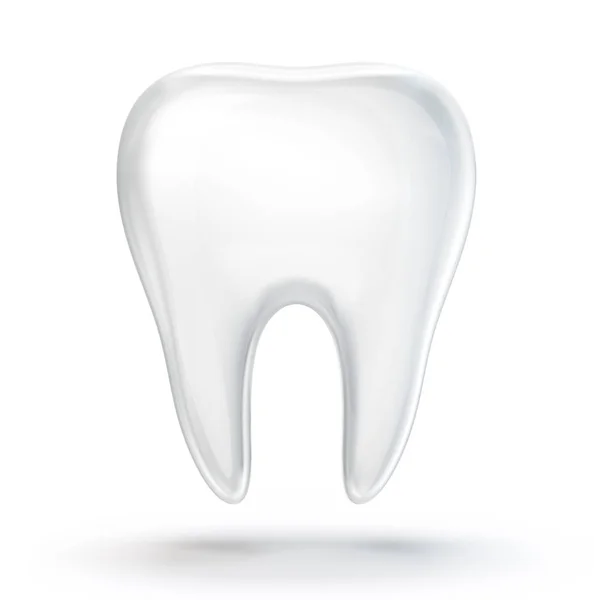 Dente Branco Isolado Branco Ilustração — Fotografia de Stock