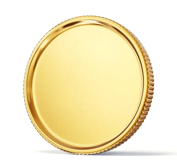 Golden Coin Isolated White Background — Stock Photo, Image