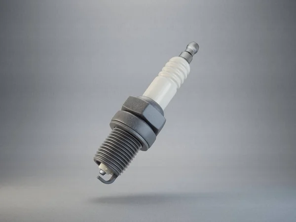 Spark Plug Grey Background — Stock Photo, Image