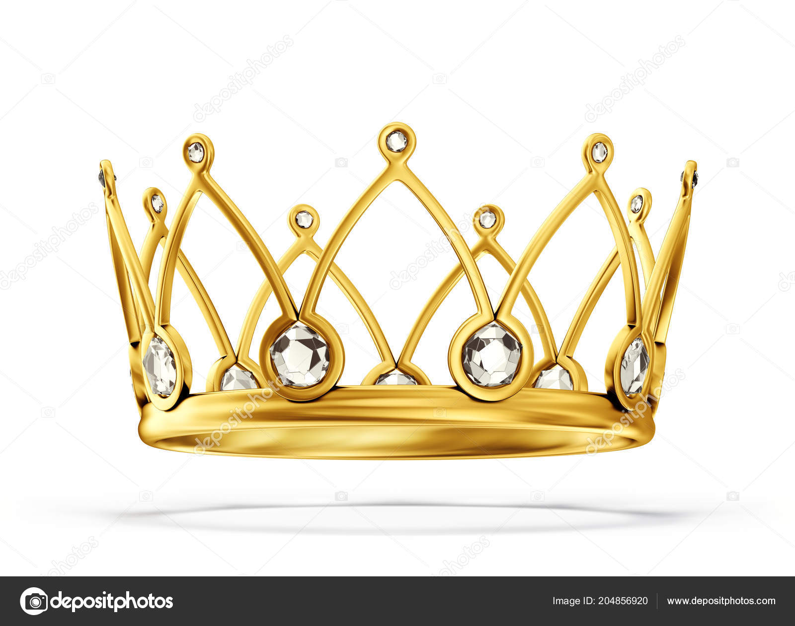 Golden Crown Isolated White Background Stock Photo by ©alexroz 204856920