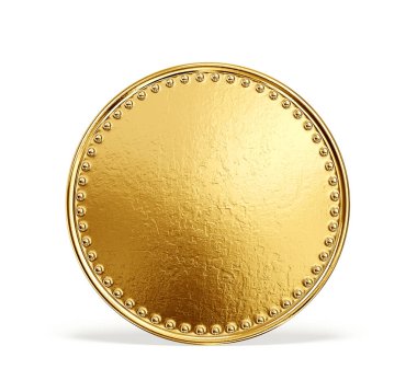 gold coin sign isolated on white backgrond clipart