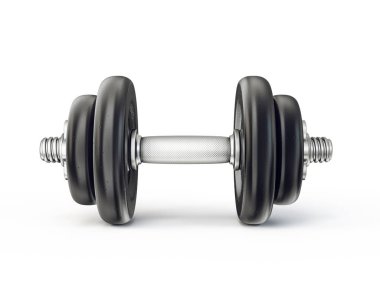 siyah üzerine beyaz izole halter