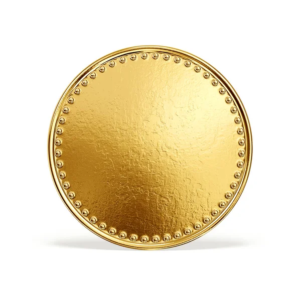 Signo Moneda Oro Aislado Fondo Blanco — Foto de Stock