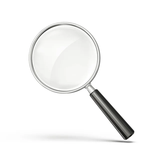 Simple Glass Magnifier Isolated White Background — Stock Photo, Image