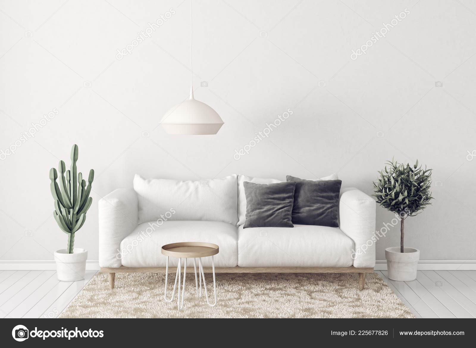 Modern Living Room Sofa Lamp Scandinavian Interior Design