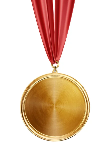 Gold Medal Isolated White Illustration — Stock Photo, Image