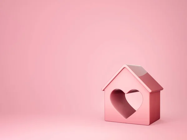 Roze huis — Stockfoto