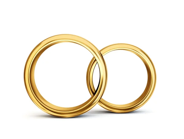 Wedding Rings Isolated White Illustration — Stock Photo, Image