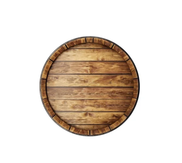 Wooden Barrel Isolated White Illustration — Stock Photo, Image