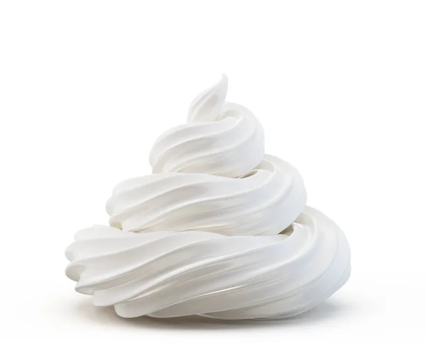 White Cream Isolated White Illustration — Stock Photo, Image