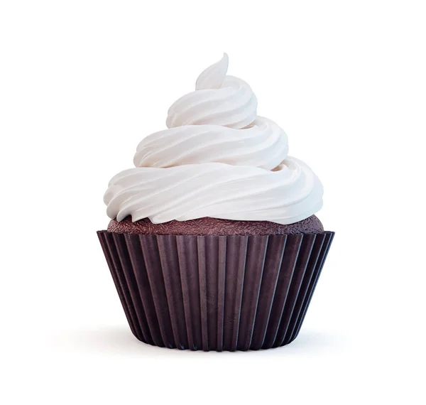 Cupcake Isolé Sur Blanc Illustration — Photo