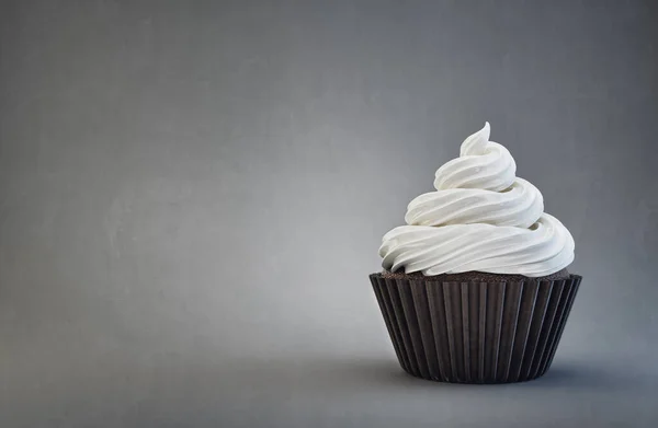 Cupcake Geïsoleerd Een Grijs Illustratie — Stockfoto