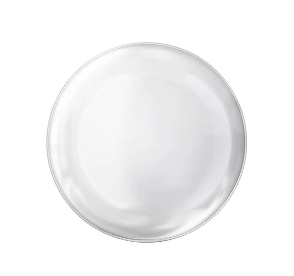 Sphère Verre Isolée Sur Blanc Illustration — Photo