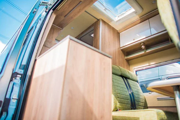 Modern Camper Van Interior Recreation Vehicles Industry Theme — Stock Photo, Image