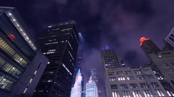 Στο Κέντρο Της Πόλης Σικάγο Timelapse Βίντεο Ουρανοξύστη Στο Σικάγο — Αρχείο Βίντεο