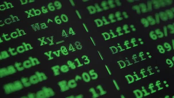 Взлом Системы Хакеров Выполняющий Случайные Строки Абстрактных Кодов — стоковое видео