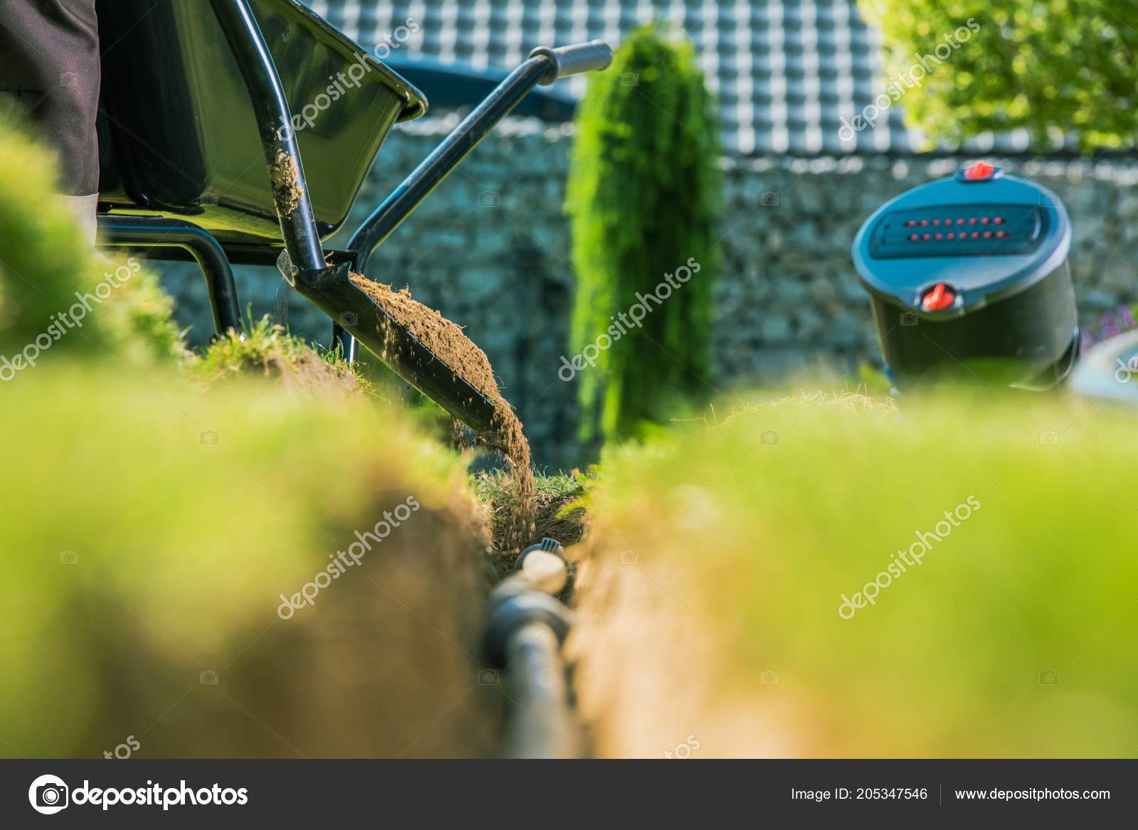 Building Backyard Garden Irrigation System Underground Water Supply