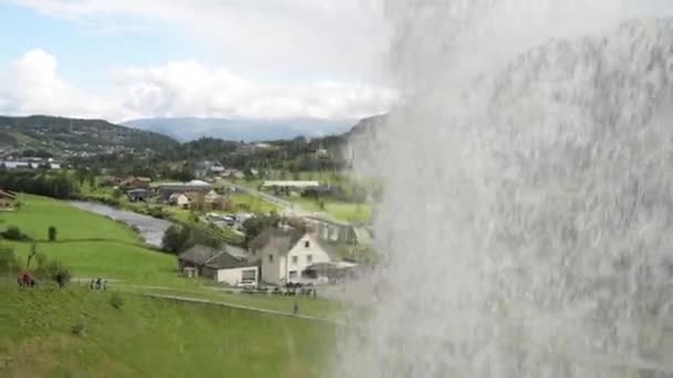 Cachoeira Norueguesa Cidade — Vídeo de Stock