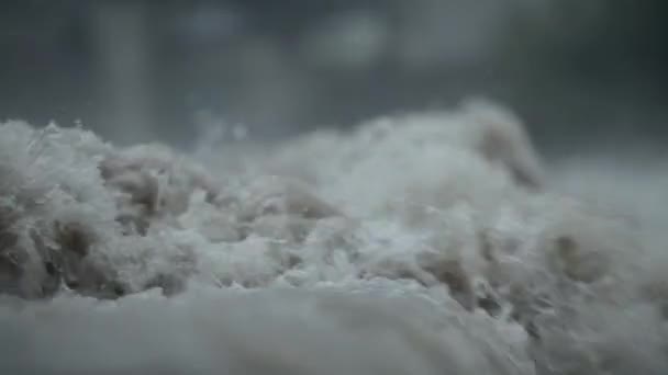 Flood Wave River Filmato Rushing Flood Filmati Acqua — Video Stock