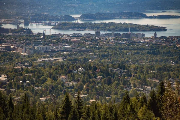 City Oslo Norway Aerial Summer Panorama — Stock Photo, Image