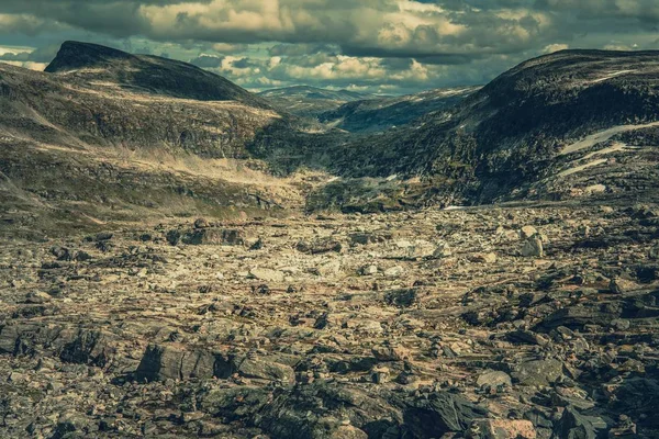 Felsige Malerische Norwegische Landschaft Der Nähe Von Geiranger Norwegen Skandinavisches — Stockfoto