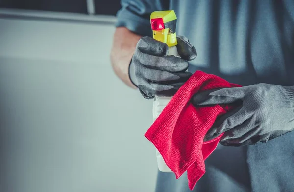 Temizlik Bezi Deterjan Temizlik Hizmet Anlayışı — Stok fotoğraf