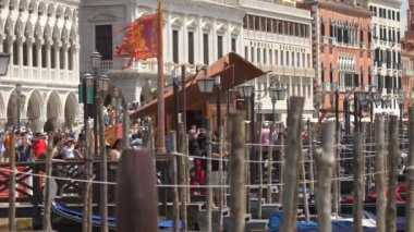 Venedik, İtalya. Yaz turizm. Grand Canal Tema yavaş hareket