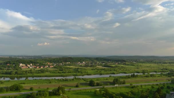 Malopolské Vojvodství Poblíž Cracow Nebo Krakow Jižní Panorama — Stock video