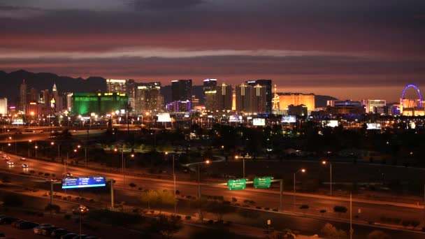 Kasım 2017 Scenic Cityscape Las Vegas Nevada Ünlü Strip Amerika — Stok video