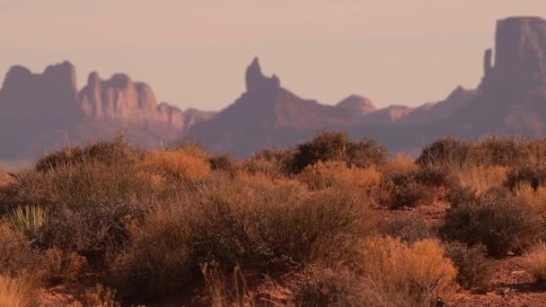 Arizonská Pouštní Krajina Během Západu Slunce Severní Arizona Spojené Státy — Stock video