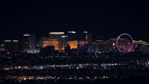 Novembro 2017 Luzes Coloridas Las Vegas Nevada Estados Unidos América — Vídeo de Stock