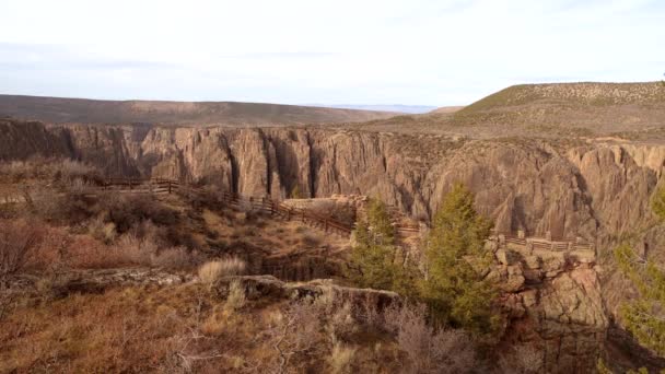 Černý Kaňon Národního Parku Gunnison Nachází Západním Coloradu — Stock video