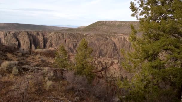 Canhão Negro Cênico Parque Nacional Gunnison Colorado Eua — Vídeo de Stock