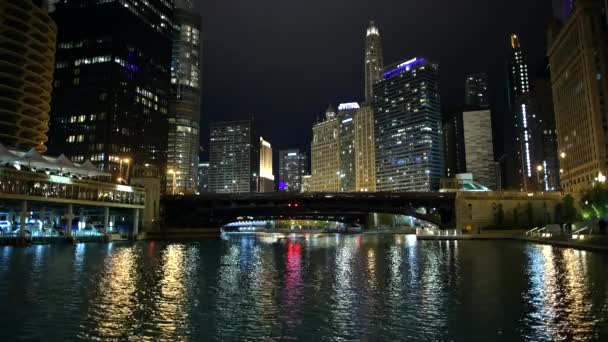 Chicago Illinois Spojené Státy Americké Listopadu 2017 Pozdní Večerní Hodiny — Stock video