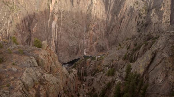 Krásný Černý Kaňon Vista Gunnison Colorado Spojené Státy Americké — Stock video
