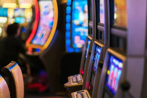 Slots Inside Luxury Casino — Stock Photo, Image