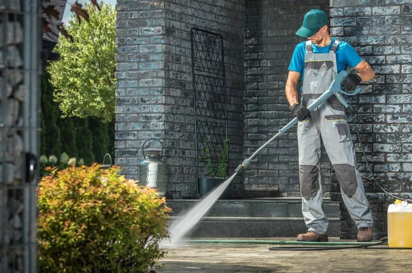 Driveway Pressure Washing — Stock Photo, Image