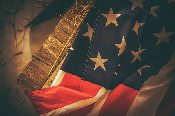 Vintage amerikansk flag - Stock-foto