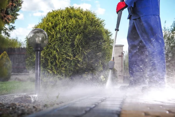 Driveway Pressure Wash — Stock Photo, Image