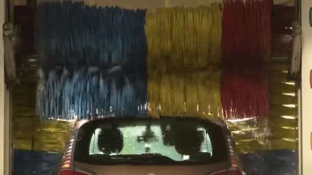 自動ブラシ洗車における車両洗浄 — ストック動画
