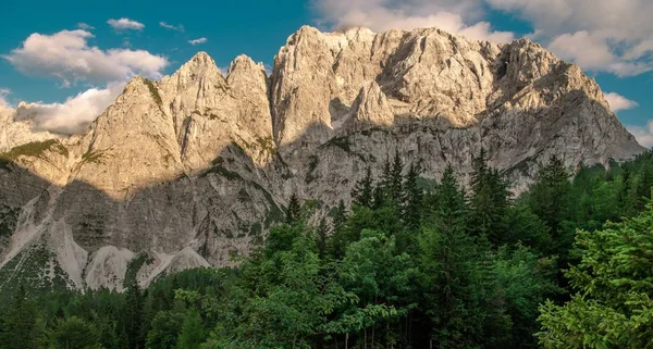 Monte Prisojnik Vista de verano — Foto de Stock