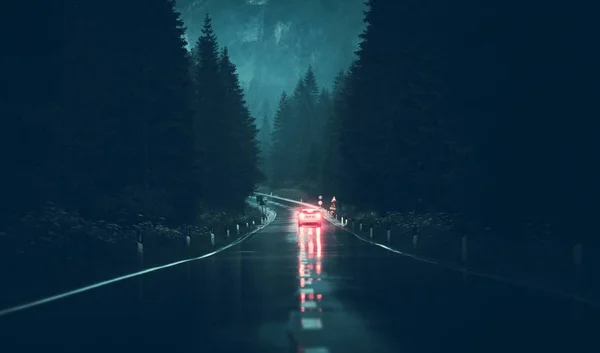 Rainy Weather Road Trip — Stock Photo, Image