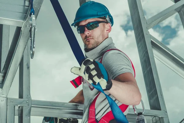 Retrato de trabajador de construcción — Foto de Stock