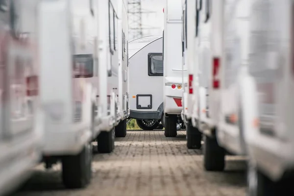 RV Trailers Sales Business — Stock Photo, Image
