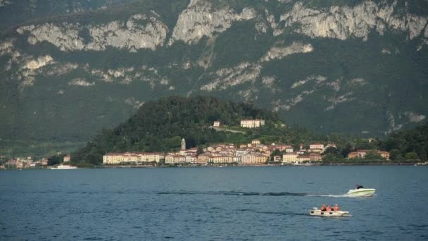 Bellagio italské jezero Como Sunset. Region Lombardie. — Stock video